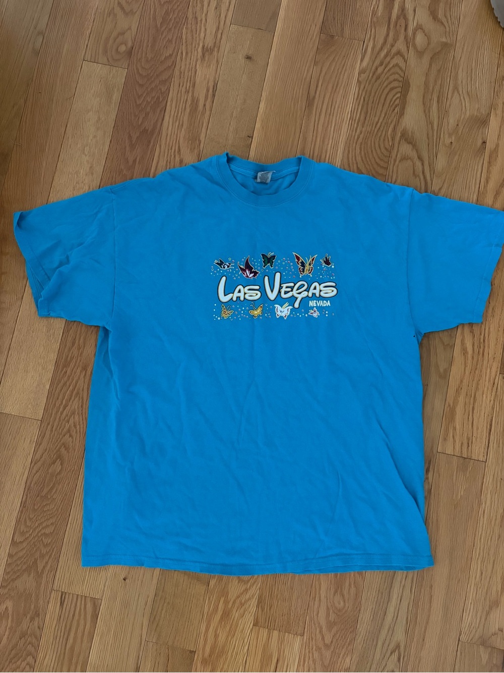 Gildan Bright Turquoise Las Vegas Graphic Tee